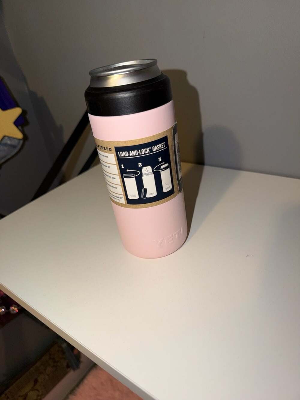 YETI Rambler Slim Can Insulator for 12 oz Slim Cans, Pink - Picture 2 of 3